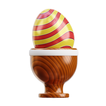 Easter egg on cup  3D Icon