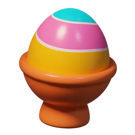 Easter Egg on Cup  3D Icon