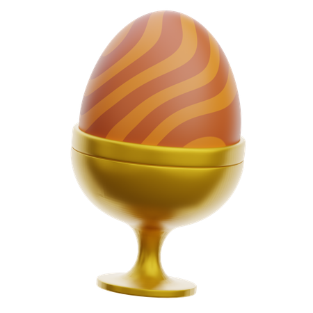 Easter Egg On Cup  3D Icon