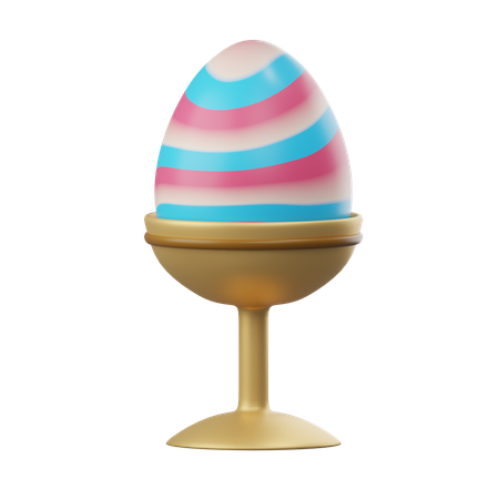 Easter Egg On Cup  3D Icon