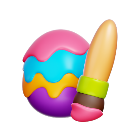 Easter Egg Paint  3D Icon