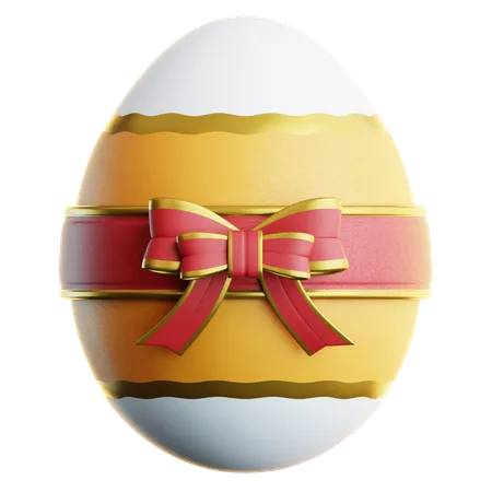 Easter Egg Wiht Ribbon Tie  3D Icon
