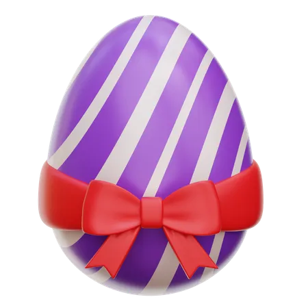 Easter Egg With Ribbon  3D Icon