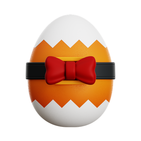 Easter Egg With Ribbon Tie  3D Icon