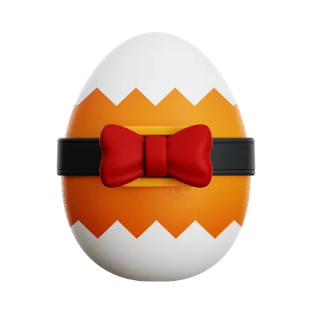 Easter Egg With Ribbon Tie  3D Icon