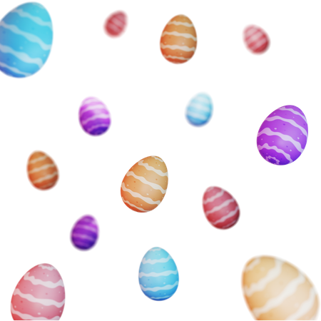 Easter eggs  3D Illustration