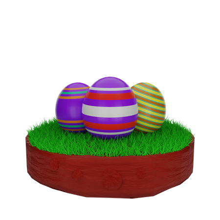 Easter Eggs  3D Illustration