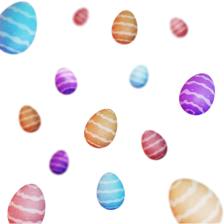 Easter eggs  3D Illustration
