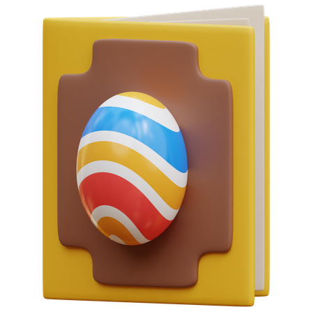 Easter Eggs Card Invitation 3D Illustration