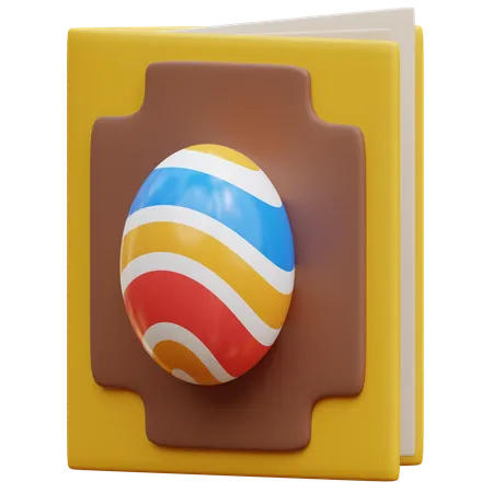 Easter Eggs Card Invitation 3D Illustration