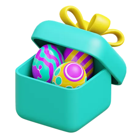 Easter Eggs Giftbox  3D Icon