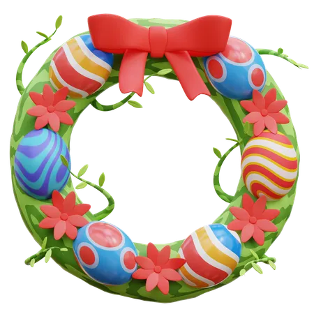 Easter Eggs Wreath  3D Icon