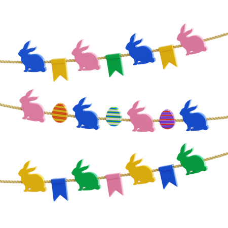 Easter Garland  3D Icon