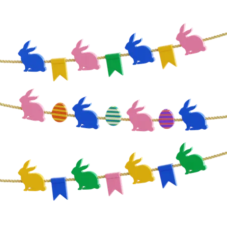 Easter Garland  3D Icon