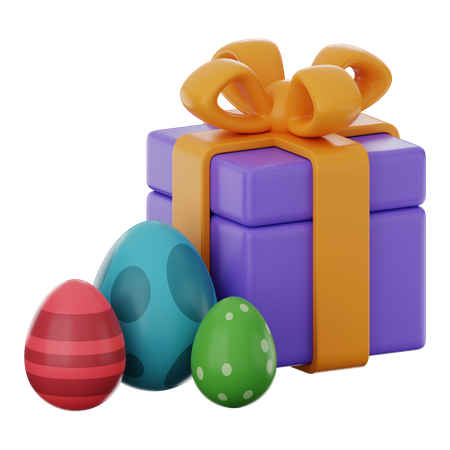 Easter Gift Box  3D Icon