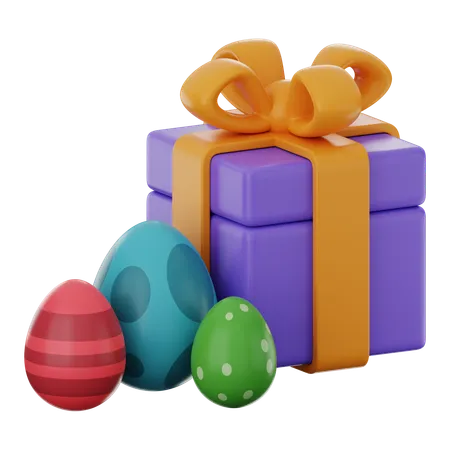 Easter Gift Box  3D Icon