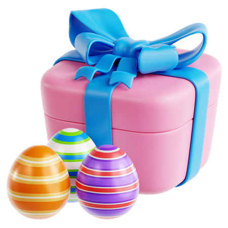 Easter Gift Box  3D Icon