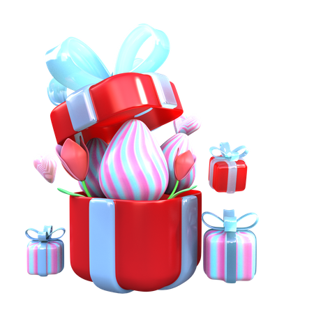 Easter gift box  3D Icon