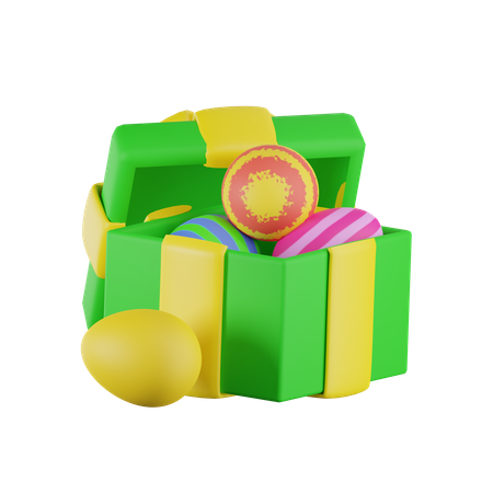 Easter Gift Box  3D Icon