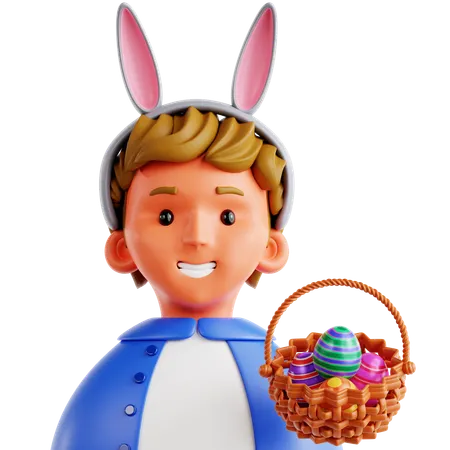 Easter Kid  3D Icon