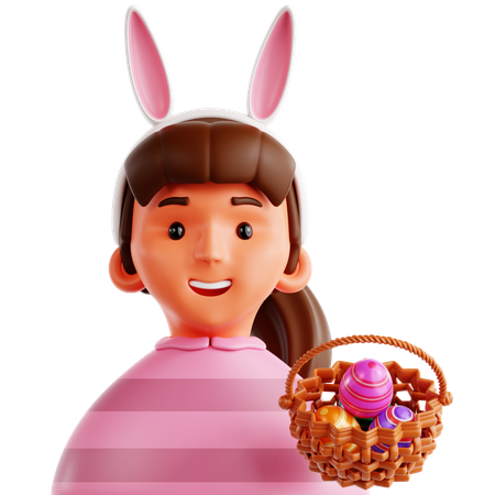 Easter Kid  3D Icon