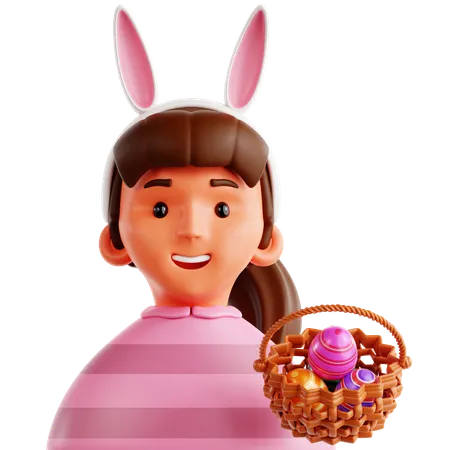 Easter Kid  3D Icon