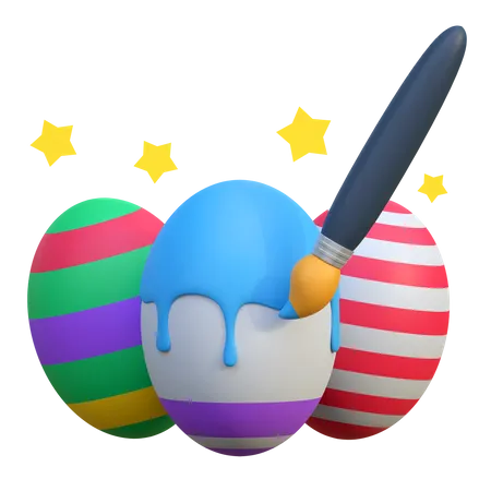 Easter Painting Egg  3D Icon