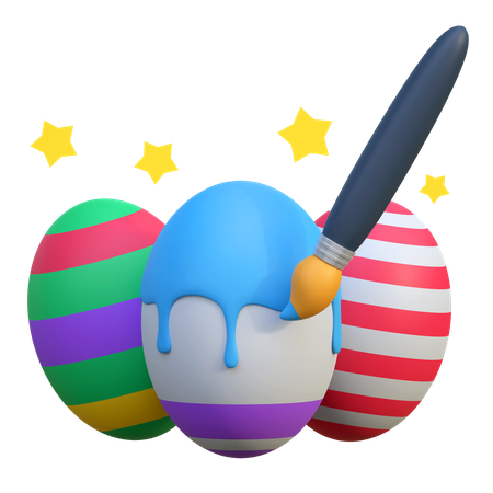 Easter Painting Egg  3D Icon