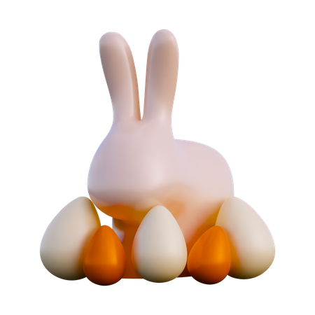 Easter Rabbit  3D Illustration