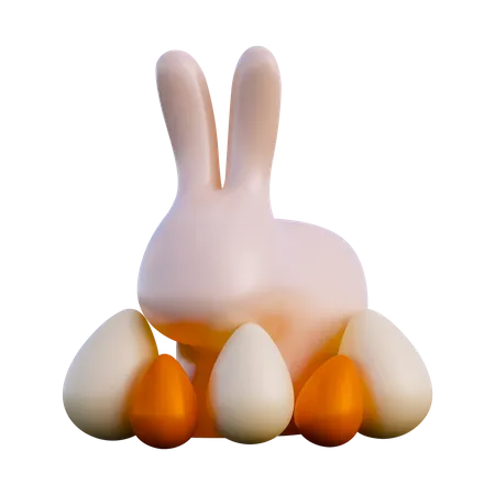 Easter Rabbit  3D Illustration