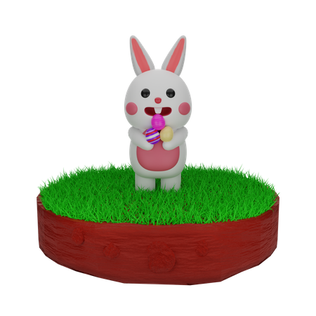 Easter Rabbit  3D Illustration