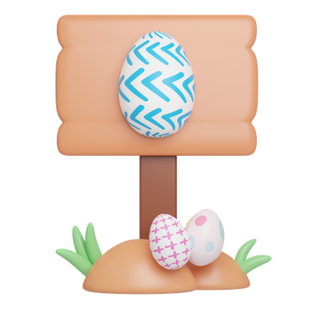 Easter Signboard  3D Icon