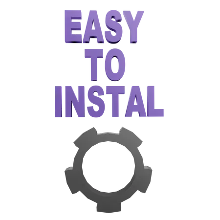 Easy To Install  3D Icon