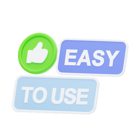 Easy To Use  3D Icon