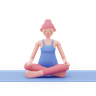 3d easy yoga pose logo