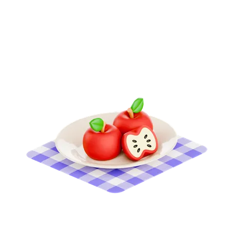 Eat apple  3D Icon