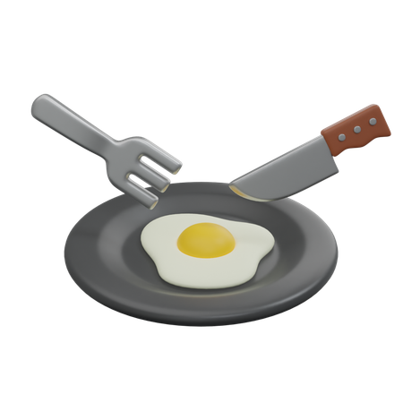 Eat Egg  3D Icon