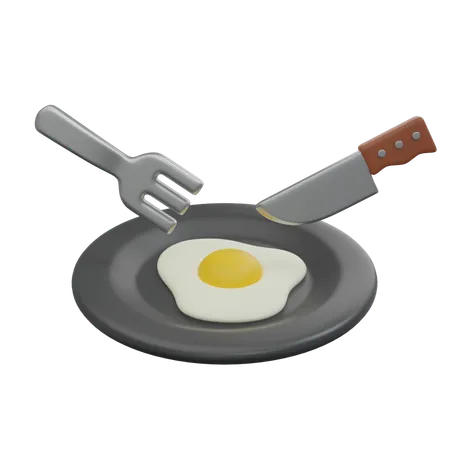 Eat Egg  3D Icon