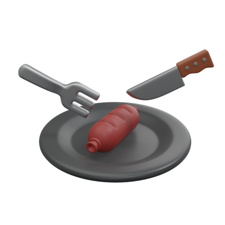 Eat Sausage  3D Icon