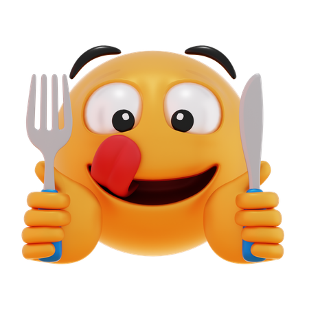 食べる  3D Icon