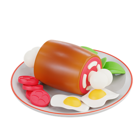 Eating  3D Icon