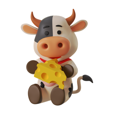 Eating Cheese  3D Icon