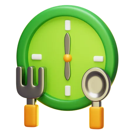 Eating Time 3 D Illustration 3D Icon