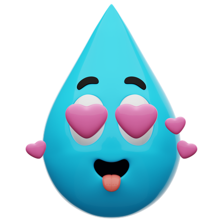 Emoji amour de l'eau  3D Icon