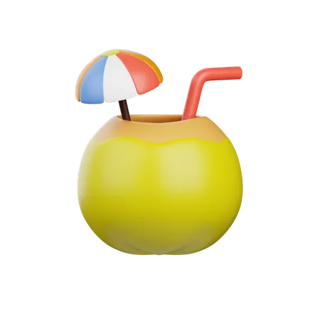 L'eau de noix de coco  3D Icon