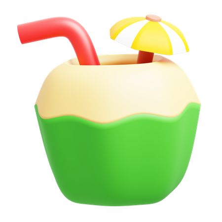 L'eau de noix de coco  3D Icon