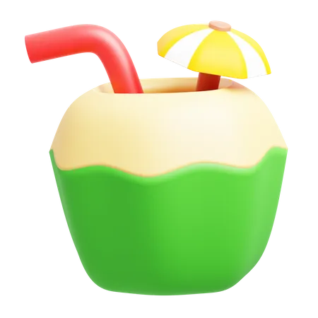 L'eau de noix de coco  3D Icon