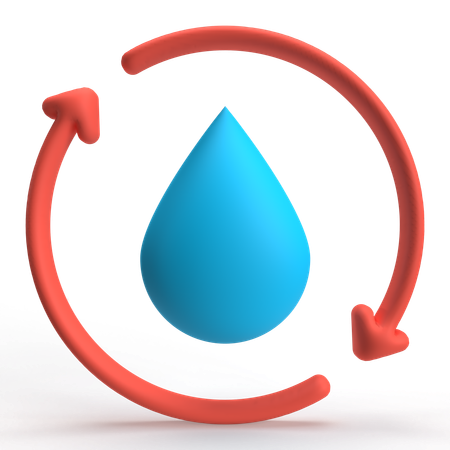 Recyclage de l'eau  3D Icon