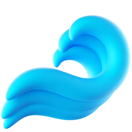Vague d'eau  3D Icon