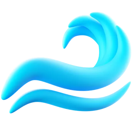 Vague d'eau  3D Icon